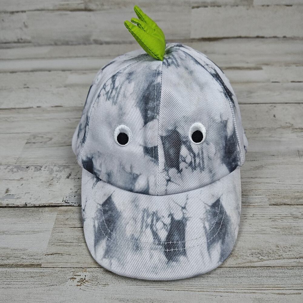LOVE TO BE COOL Adjustable Hook And Loop Girl's Dino Cap Tie Dyed Blue/White